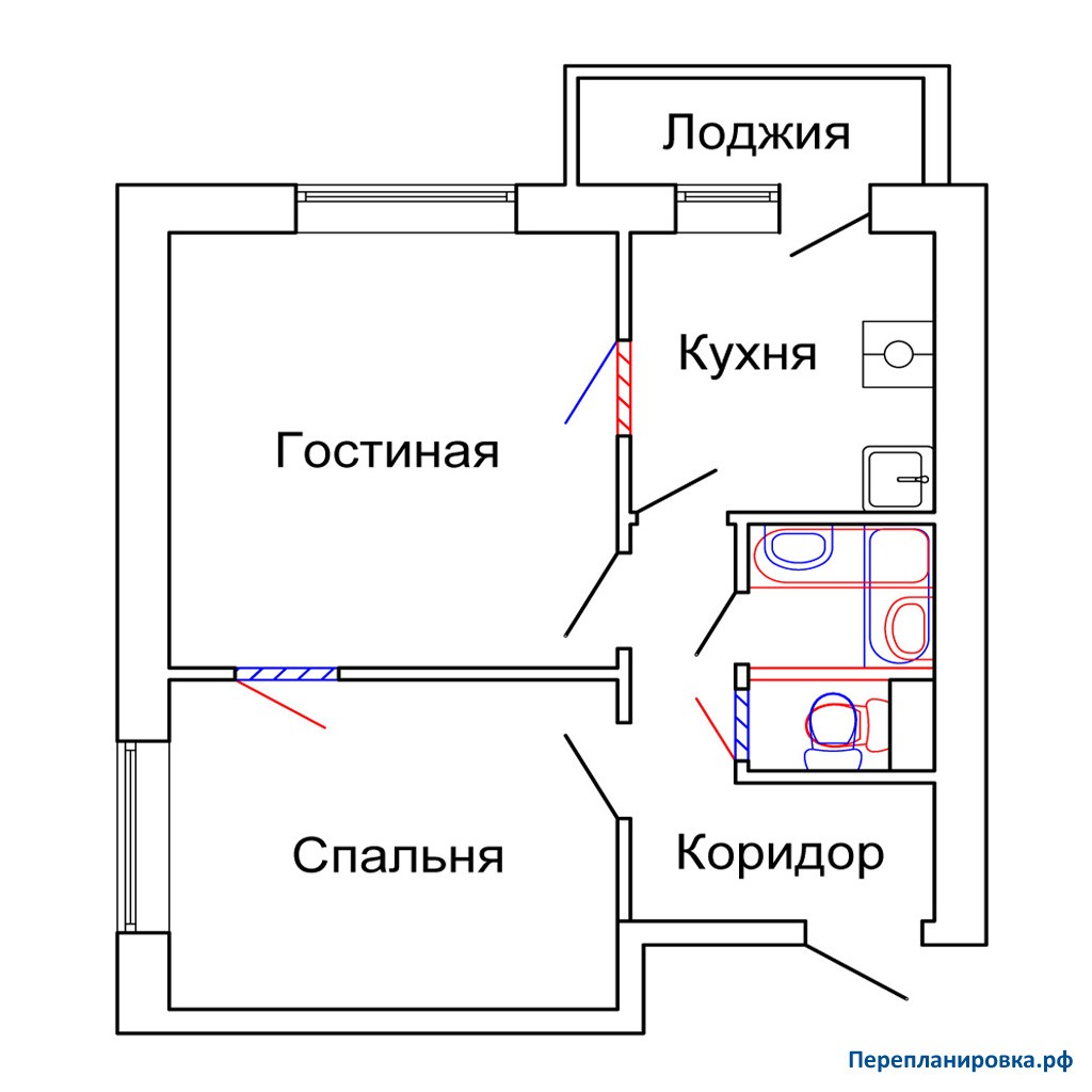 План 2 комнатной квартиры