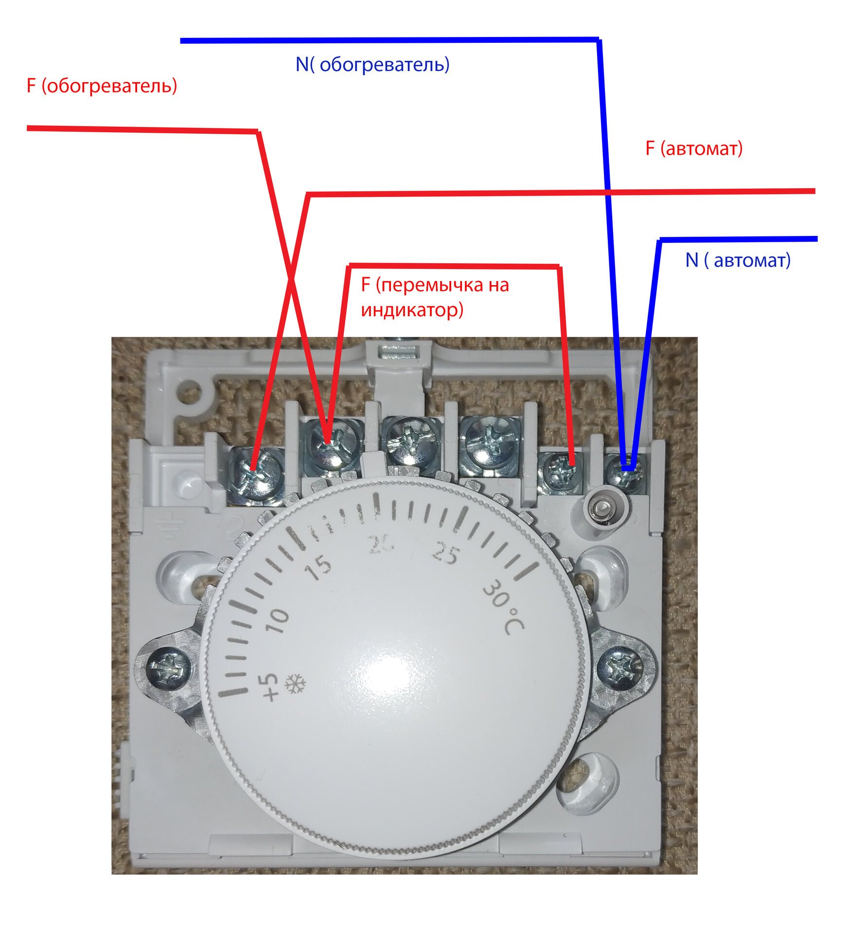 Термостат Баллу ВМТ-2 схема подключения