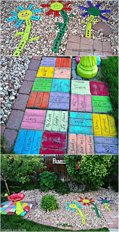 7. Make Colorful Yard Art