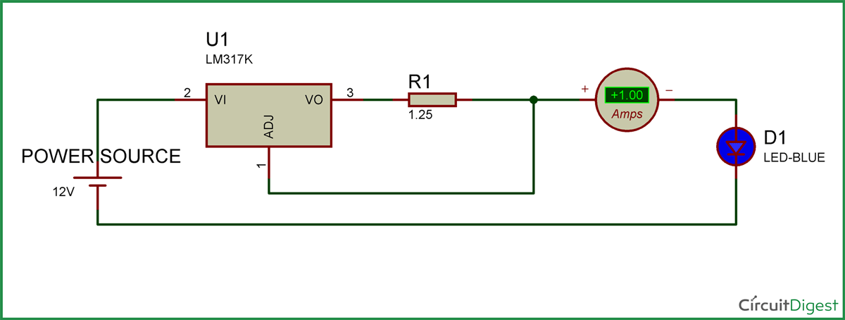 1W LED Driver Circuit Diagram