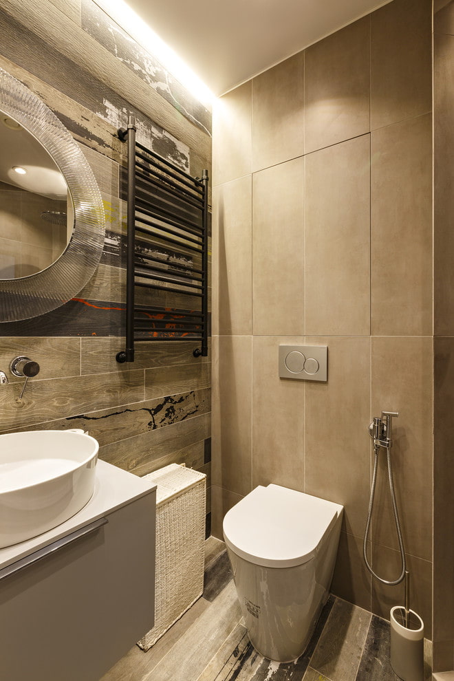 Фото ванной комнаты с инсталляцией унитаза
