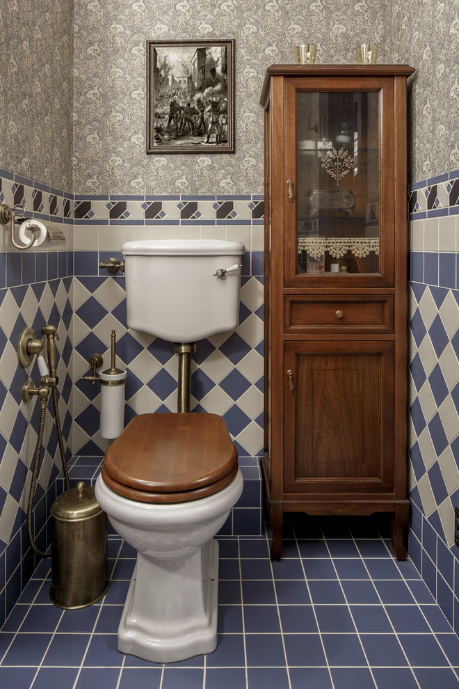 Шкаф в ванную комнату напольный узкий 40 см ширина