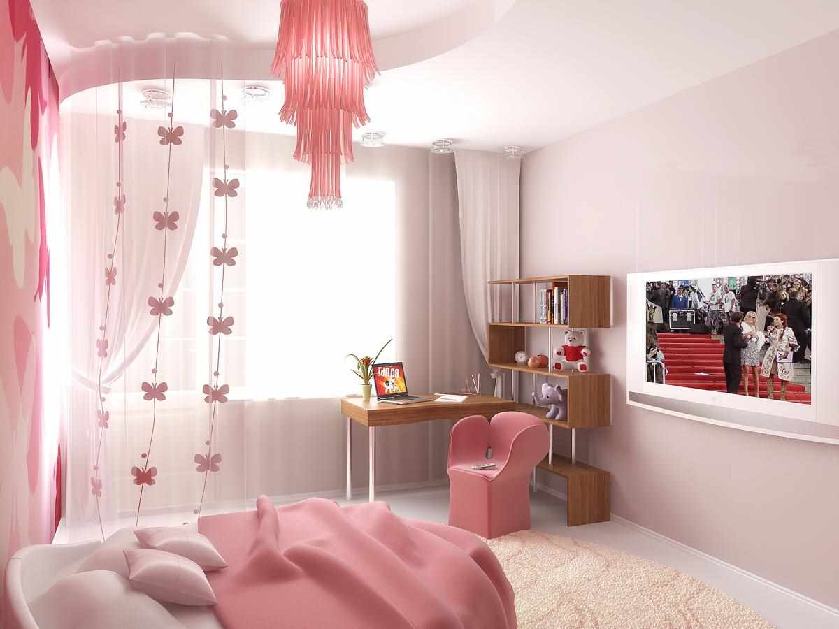 идея необычного декора спальной комнаты для девочки