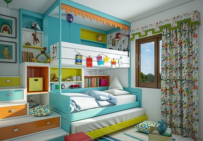 дизайн комнаты для двух детей