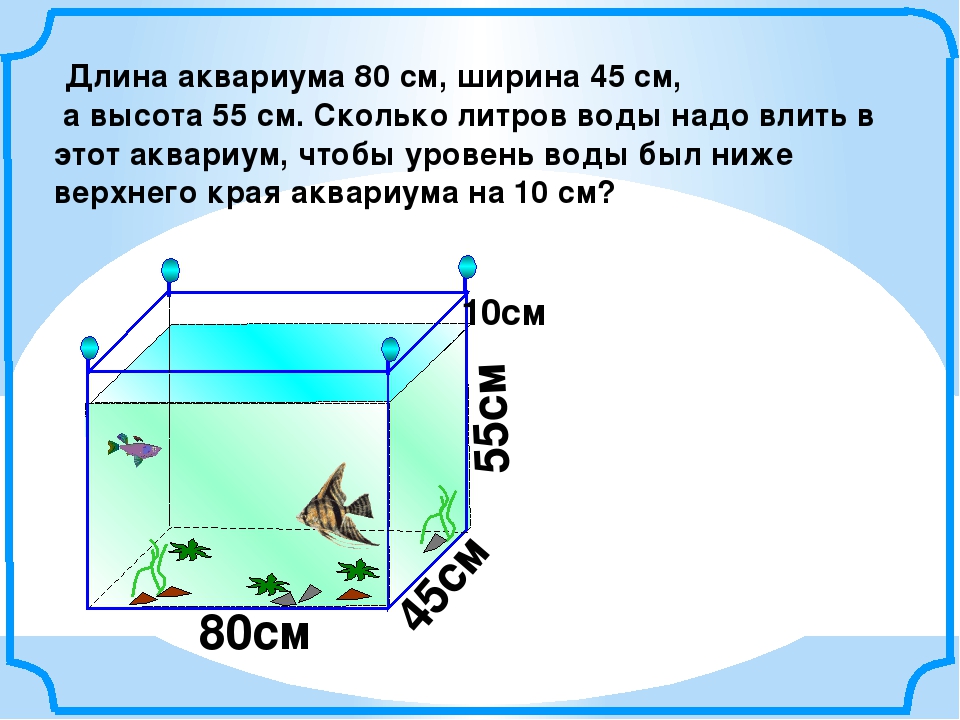 как вычислить объем аквариума в литрах по размерам калькулятор онлайн