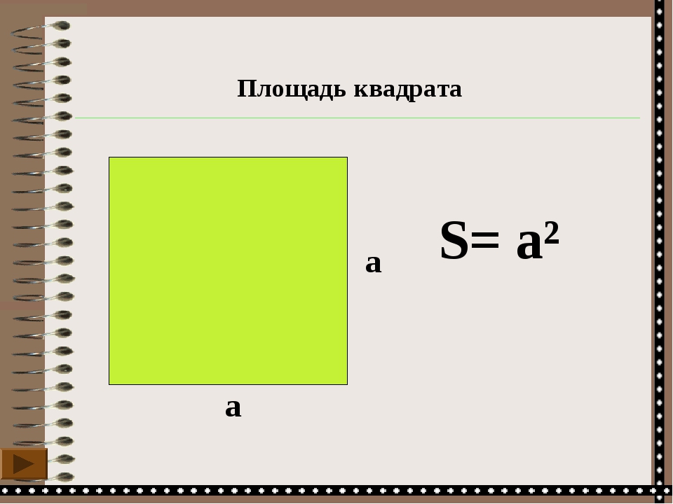 Площадь квадрата в векторах