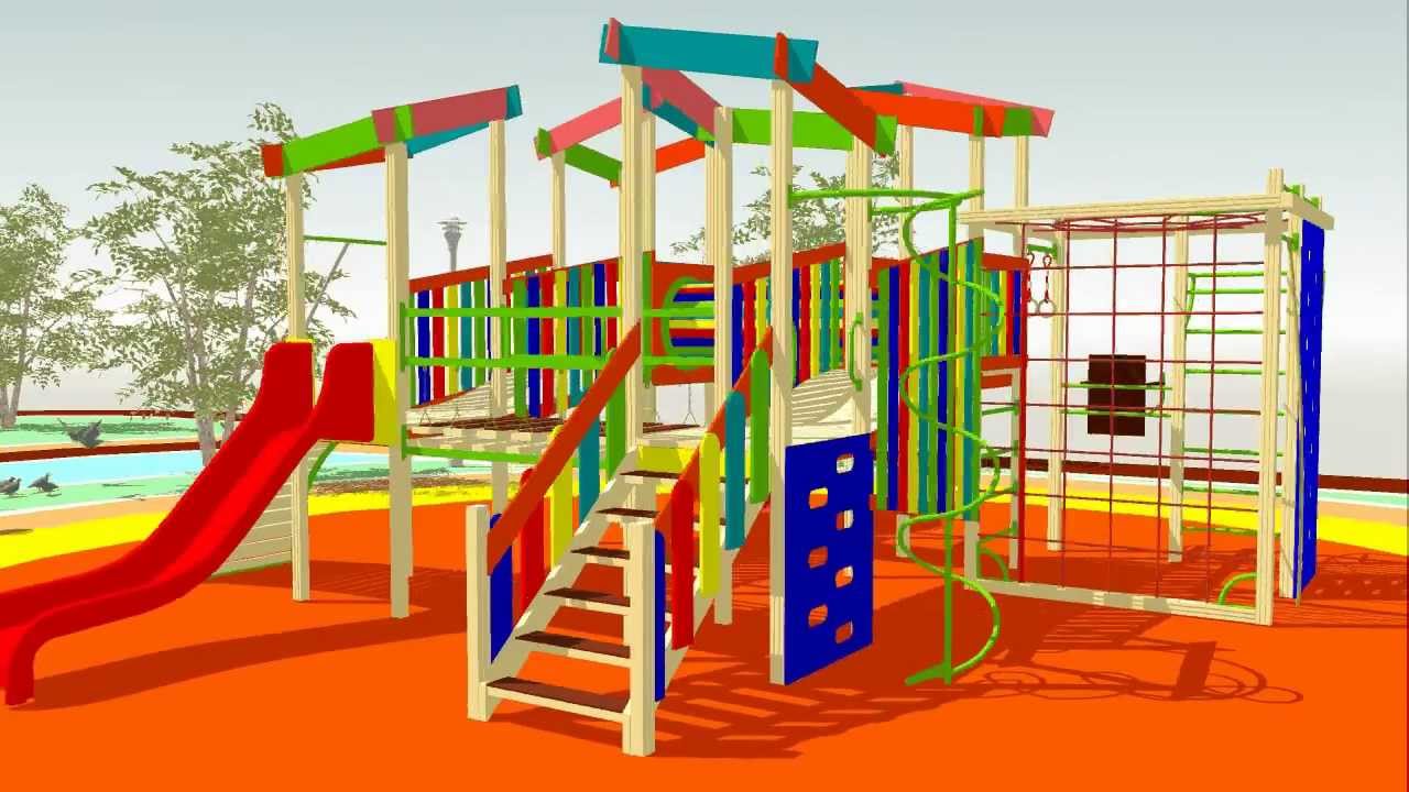 3д дизайн детской площадки