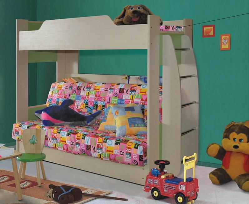 Детские двухъярусные кровати с диваном удобные