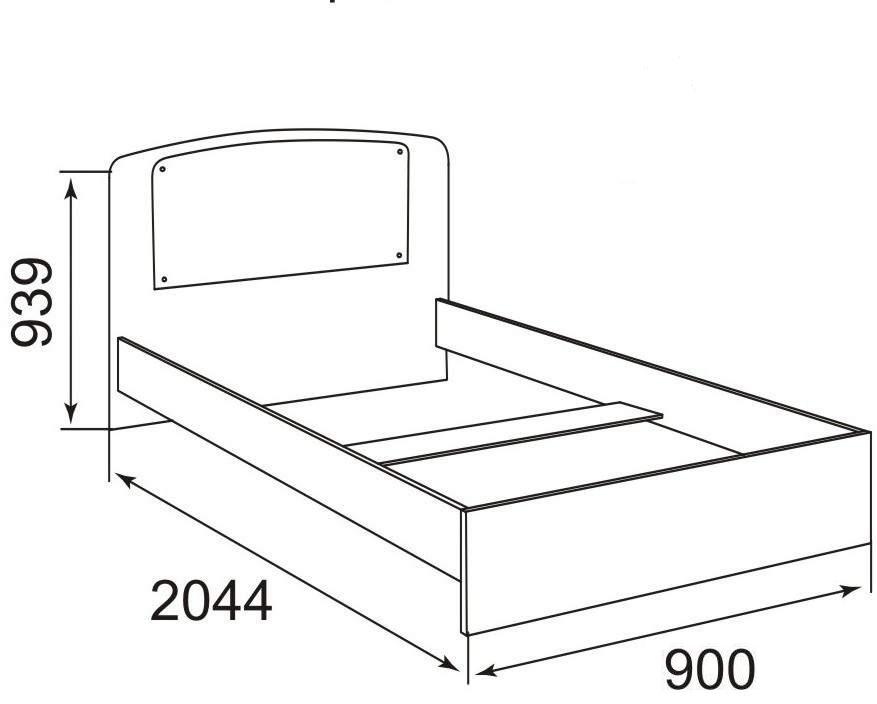 Размеры кровати из мдф