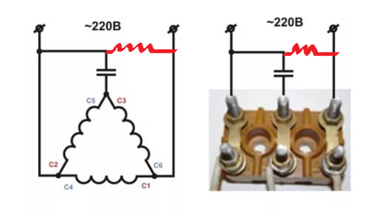 Подобрать конденсатор для электродвигателя 220в схема