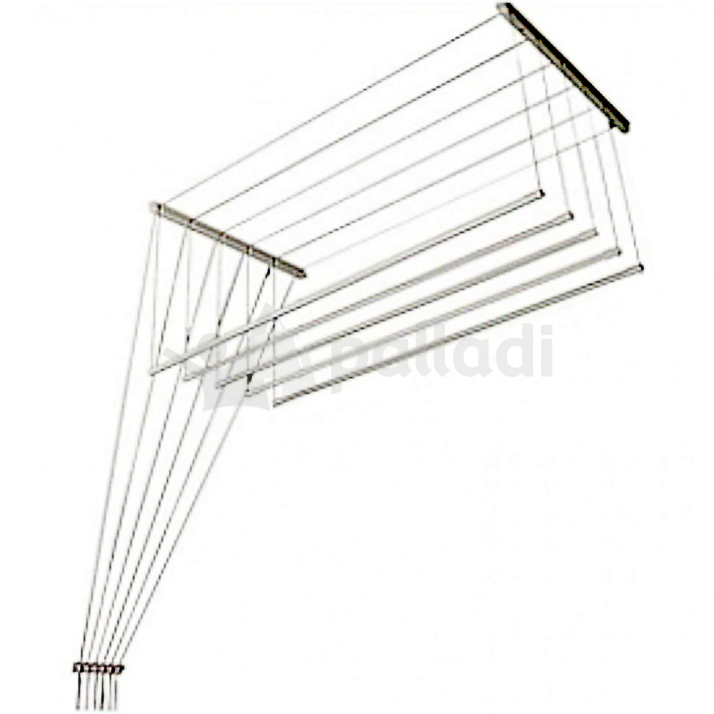 Веревочная вешалка для белья на балкон