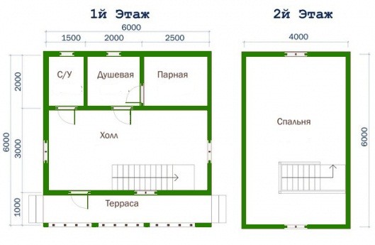 «Баня 6 на 6 из бруса с мансардой: проект, особенности постройки» фото - proekt mansarda 6x6 12