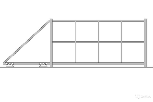 Каркас откатных ворот чертеж