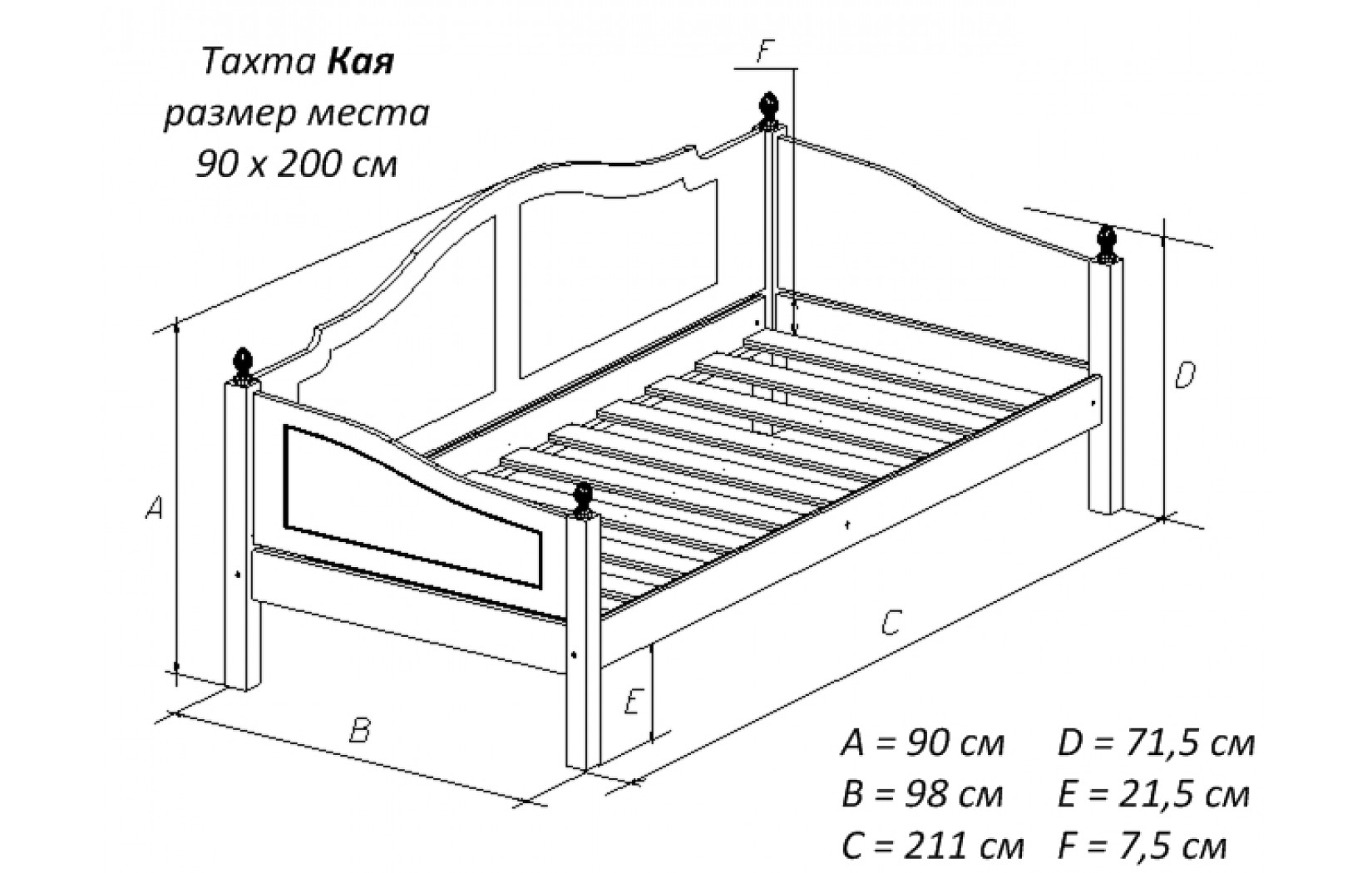 Определение стандартной ширины 1.5 спальной кровати