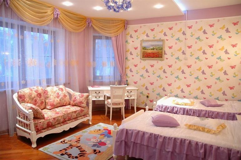 детская комната для девочек сестер