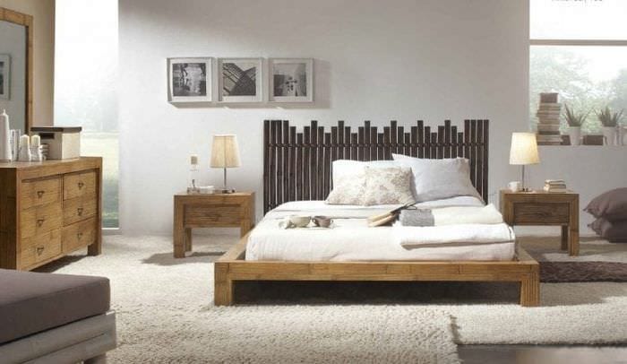 мебель с бамбуком в дизайне спальни