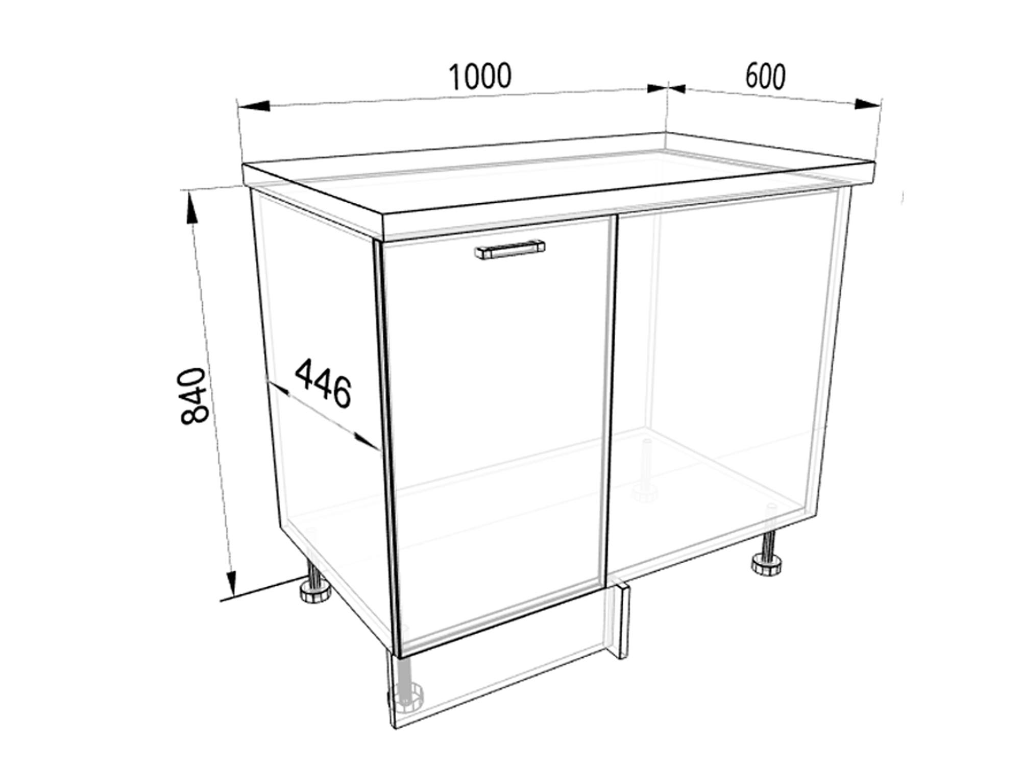 Размеры углового кухонного шкафа верхнего