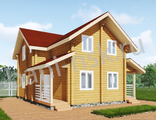 Проект деревянного дома 9х9 -ЖД2